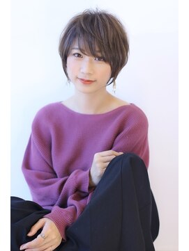 オーロ 宝塚店(ORO) 耳かけショート濡れ髪抜け感ミニボブクールショートくびれヘア