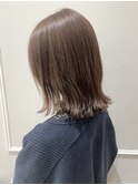 【スタイリングが簡単】プツッとボブ×うっすらグレージュ