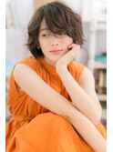 色っぽ無造作感…くせ毛風エアリーふわふわボブカットb1
