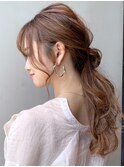 ゆるローポニー_ショコラベージュボブルフベビーバング_ba341241