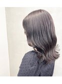20代30代40代パープルブラック/ダスティーピンク髪質改善カラー