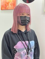 デート 下北沢(DATE)&nbsp;ダブルカラーピンクベージュケアブリーチハイトーン髪質改善