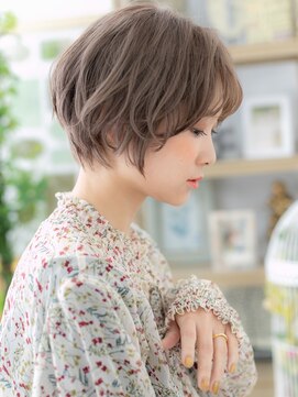 カバーヘア イヴ 戸頭店(COVER HAIR EVE) ハイトーンカラーくせ毛風小顔ウルフボブTb5戸頭20代30代40代