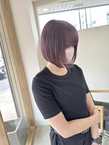 ヴィンスジオ 岐阜駅南(vince gio)&nbsp;パープルグレージュ/ブリーチ1回/ボブ