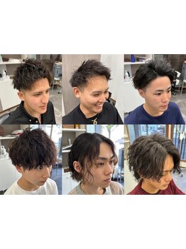 当店人気No1メンズパーマは髪の状態に合わせて薬剤を選定しダメージ最小限◎<理容室>川口/メンズパーマ