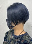 刈り上げかきあげショートカット20代30代40代