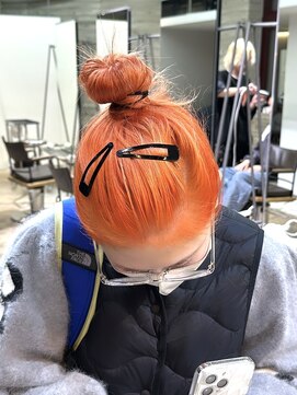 ヲタク(wotaku.) オレンジカラーダブルカラーインナーカラーケアブリーチ