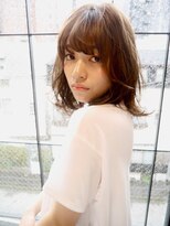 マルツ 銀座(maltu) 小顔レイヤーミディアム大人かわいい美髪ネビージュオリージュ