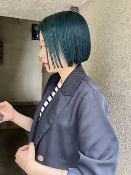 パークレーン アイス イヴェン(park lane ICI yeven) モスグリーン　ラインボブ　/akari