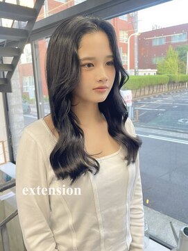 ヘアー アイス 御器所本店(HAIR ICI) ナチュラルシールエクステ大人可愛いシールエクステ透明感カラー