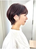 前下がりショート・ボブ/絶壁解消/前髪あり/30代/40代/50代