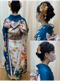 かわいい編み込みのまとめ髪