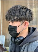 メッシュハイライトスパイラルパーマツイストパーマツーブロック