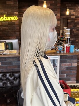 レオクマ(REOKUMA) ホワイトブロンド×ロング/ブリーチ/イメチェン/海外風