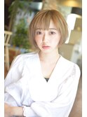 mavie シンプルショート×マロンブラウンカラー