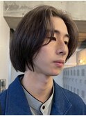 天神大名ニュアンスパーマセンターパートシャドウパーマ刈り上げ