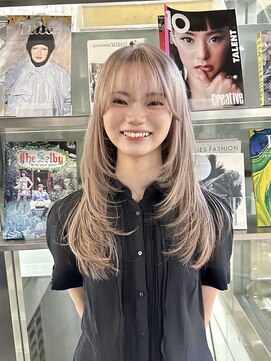 ダブ ギンザ(DaB ginza) レイヤーカット/ホワイトミルクティー/ケアブリーチ/銀座