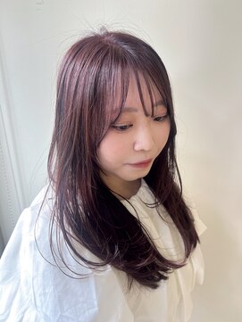 ベンチ(bench) ピンクバイオレット/顔まわりレイヤー/千葉美容室