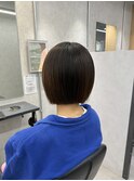 ミディアムヘア/暗めカラー/グランマッシュ/町田
