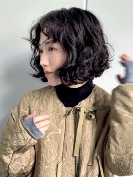 デジタルパーマ　ボブ　ドライパーマ