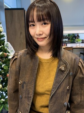 レイヤーカット　髪質改善カラー　こっくりブラウン