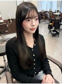 前髪あり 大人ナチュラルストレート