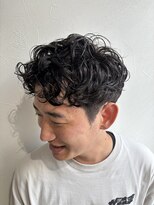 アンド グラフ(& Graph.)&nbsp;無造作ニュアンスアップバングパーマメンズ