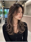 バタフライレイヤーハッシュカット×ハイライト