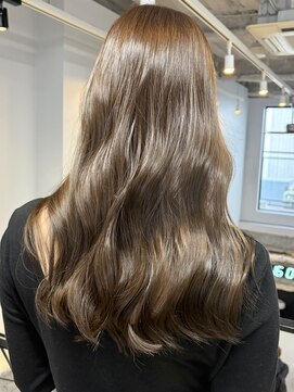 ヌープヘアーアイス(NUUP.hair ici) ブリーチなしカラー◎透明感オリーブベージュ