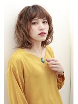 ヘアアンドケア エジェリラボ(hair&care egerie lab)&nbsp;ネオウルフで丸みシルエットの無造作パーマスタイル