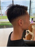 七・三分けフェードカット