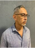 ワイルド系七三分けショートスタイル<理容室><日野/床屋/メンズ>