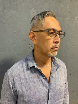 ロバーツヘアー 日野店 ワイルド系七三分けショートスタイル<理容室><日野/床屋/メンズ>
