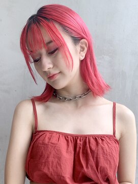 アルバム 銀座(ALBUM GINZA) 外はねボブ_エアリーミディショートパーマ_48316