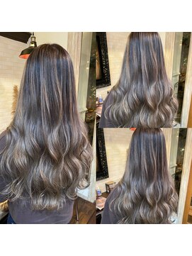 ボアップ 新居浜店(boappu) #バレイヤージュ #外国人風 #カラー #グレー #グレージュ