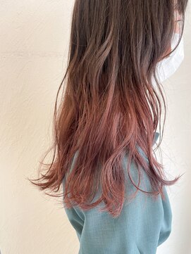 pink×beige グラデーションカラー