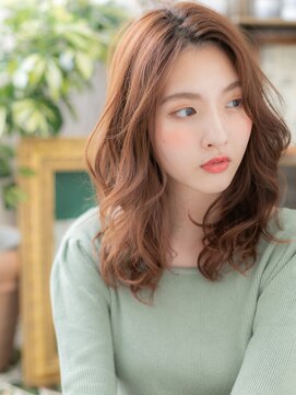 カバーヘア ブリス 戸田公園西口店(COVER HAIR bliss) くせ毛風ルーズヘア小顔オレンジブラウンc5戸田公園20代30代40代