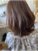 ミルクティーふんわりボブ