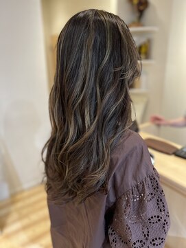 スプレンド センター南(SPLENDO hair nail supply&co.) ラフウェーブ/ショコラアッシュ/ハイライト/ センター南