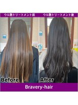 ブラベリー(Bravery)&nbsp;落ち着きのあるグレージュカラー＆ウル艶トリートメント