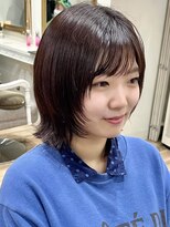 ゼン(ZEEN) 顔周りレイヤーを入れた小顔に見せる外ハネボブ　〔ZEEN札幌〕