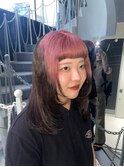 pink×darkbrown roots