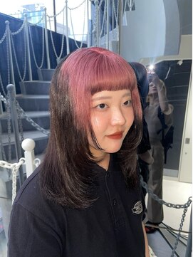 オンザ(ONTHE) pink×darkbrown roots