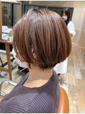簡単スタイリングショートボブ　イメチェン