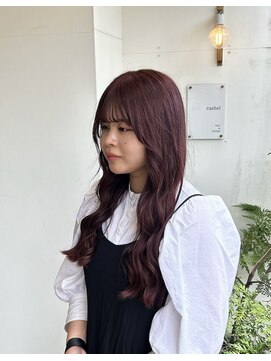 カシェル(cashel kishaba) ブリーチなしダブルカラーで作るpink
