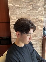 ヘアモード キクチ 銀座店&nbsp;【フェザーパーマ】前下がりセンターパート