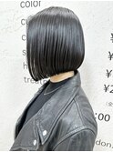 【morio札幌】札幌ボブ　大人かわいい黒髪ワンレンボブ