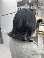 ビューナゴヤ 名駅(VIEW NAGOYA)&nbsp;黒髪/ボブルフ/小顔/外ハネ/外ハネレイヤー/くびれヘア