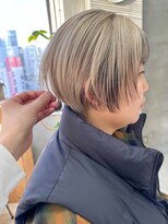 テトヘアー(teto hair)&nbsp;ブリーチカラー、ブリーチ2回、ブロンドカラー、ショートヘア