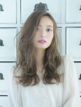 ロンド ルージュ 銀座店(Lond rouge) ウェーブミディアムメルティカラーxレイヤーカット韓国　銀座